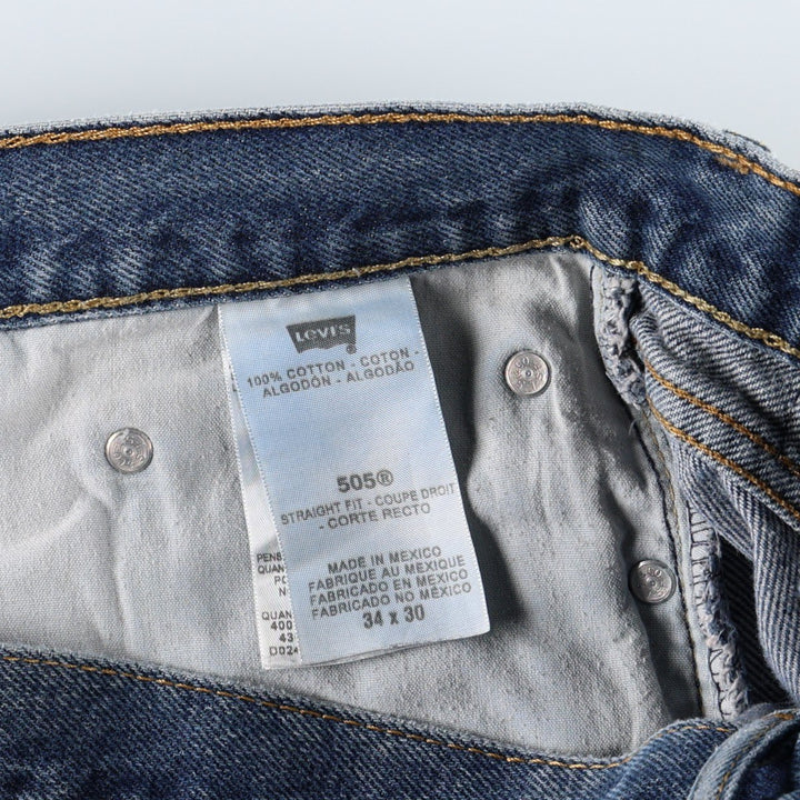 Levi's 505 Straight Fit Painted Tapered Denim Pants, Men's Size W36 (approx.) cotton blue type Vintage Second Hand