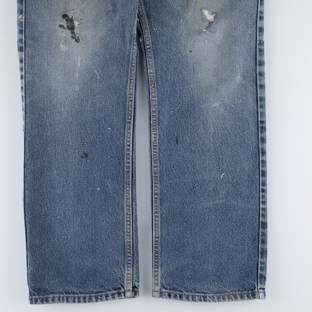 Levi's 505 Straight Fit Painted Tapered Denim Pants, Men's Size W36 (approx.) cotton blue type Vintage Second Hand
