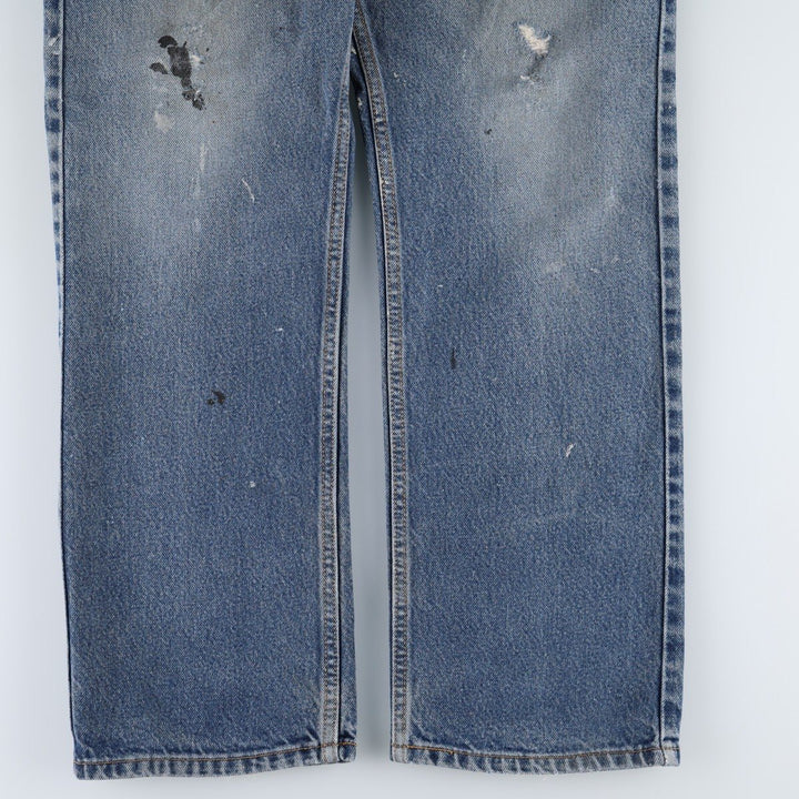 Levi's 505 Straight Fit Painted Tapered Denim Pants, Men's Size W36 (approx.) cotton blue type Vintage Second Hand
