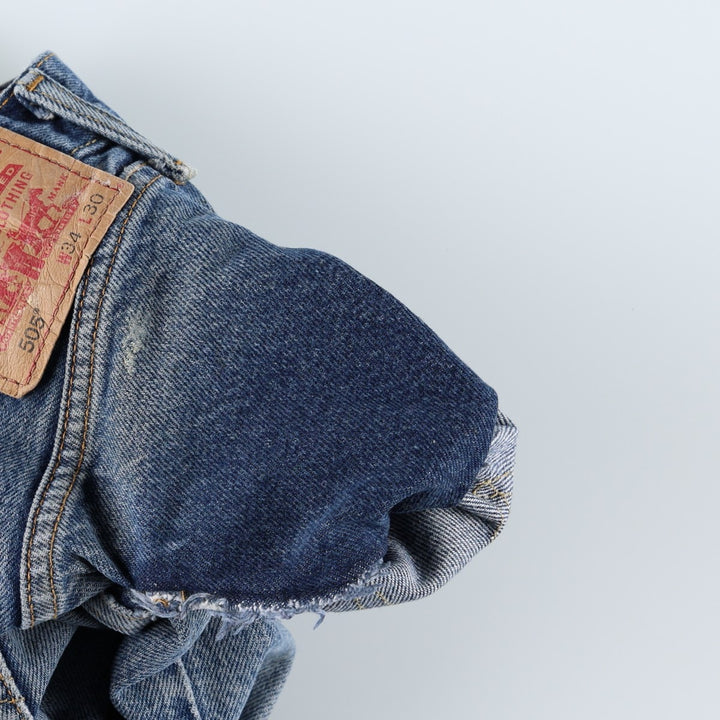 Levi's 505 Straight Fit Painted Tapered Denim Pants, Men's Size W36 (approx.) cotton blue type Vintage Second Hand