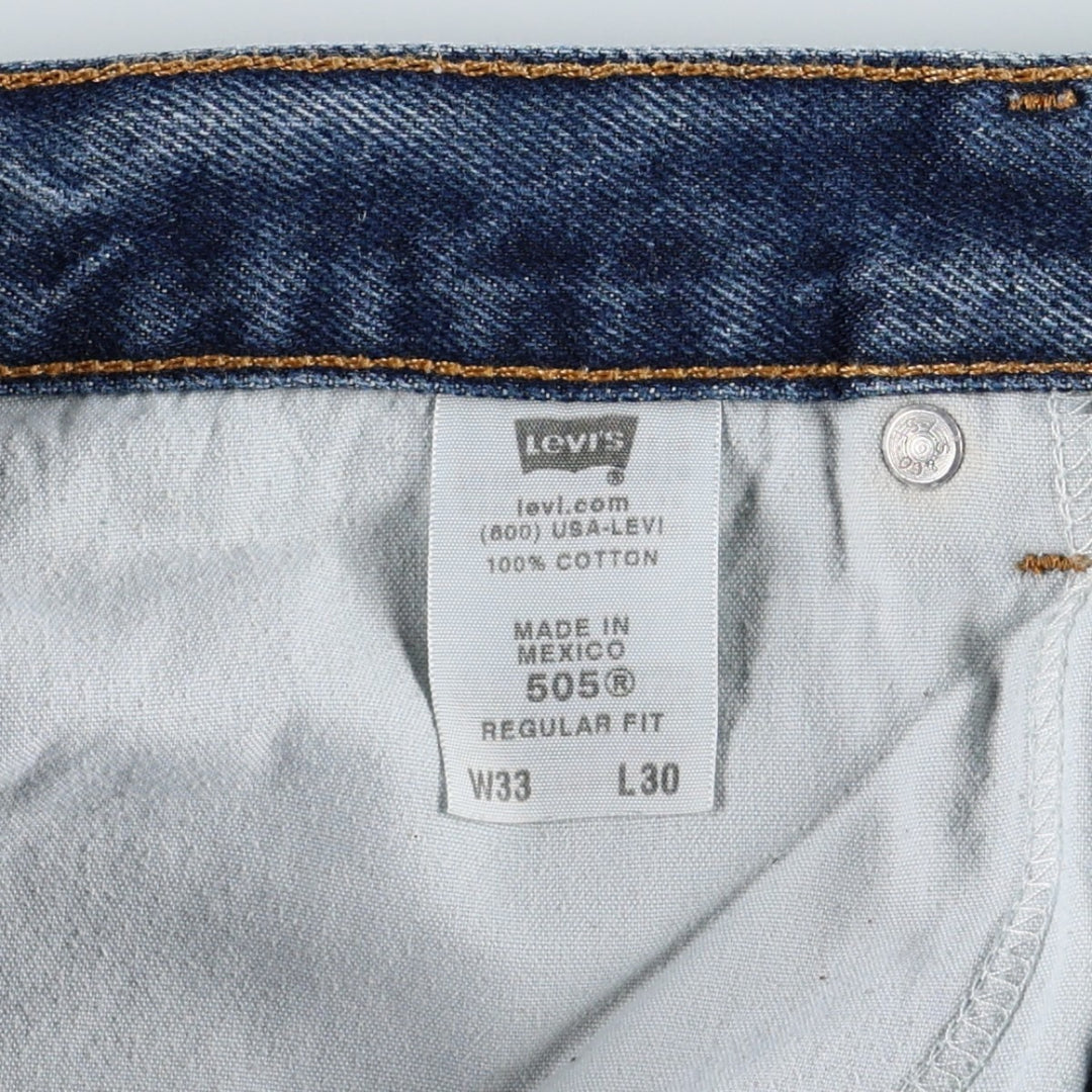 Levi's 505 REGULAR FIT tapered denim pants for men, size w33 cotton blue type Vintage Second Hand