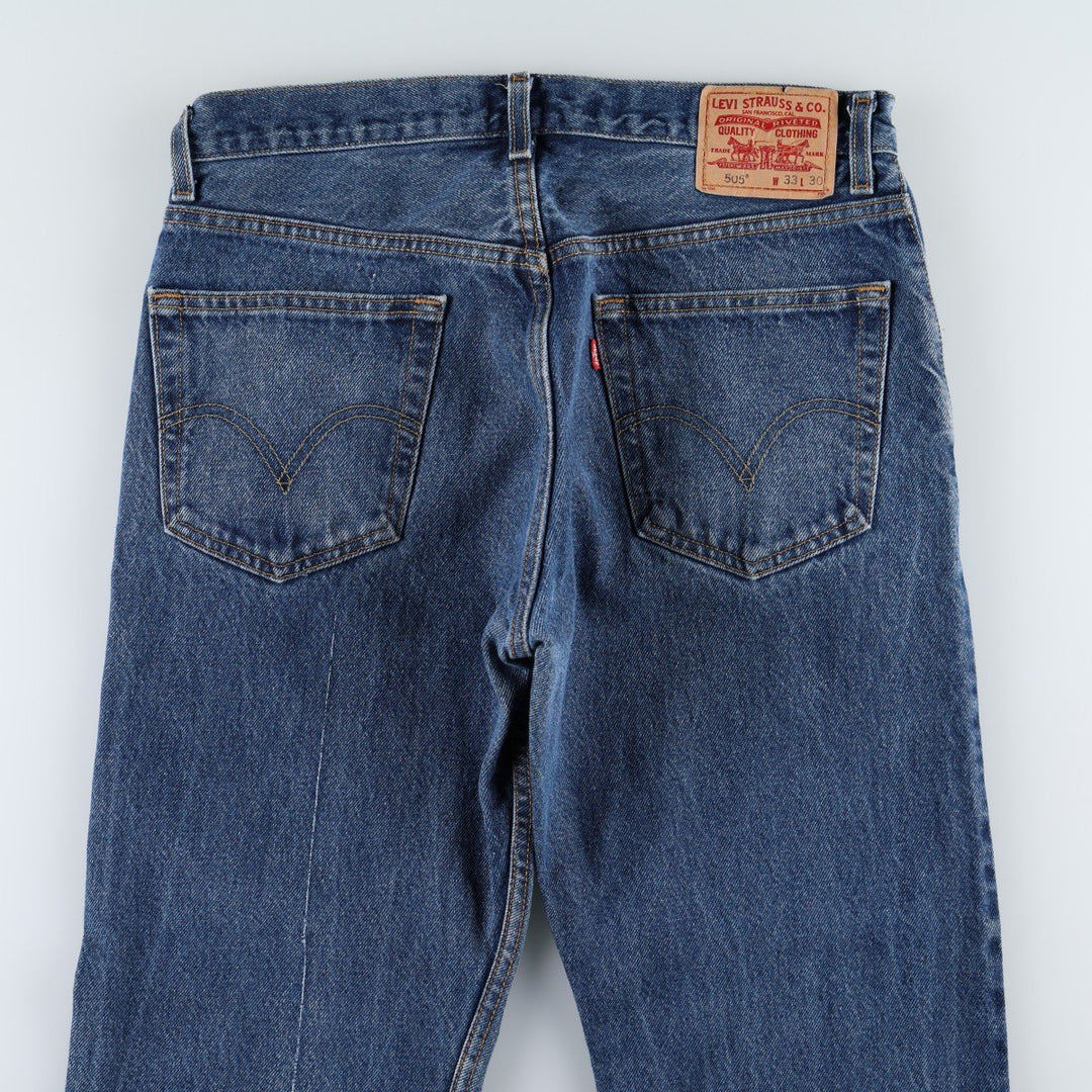 Levi's 505 REGULAR FIT tapered denim pants for men, size w33 cotton blue type Vintage Second Hand