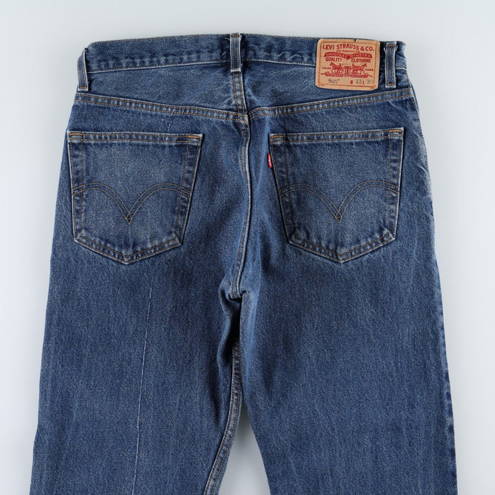 Levi's 505 REGULAR FIT tapered denim pants for men, size w33 cotton blue type Vintage Second Hand
