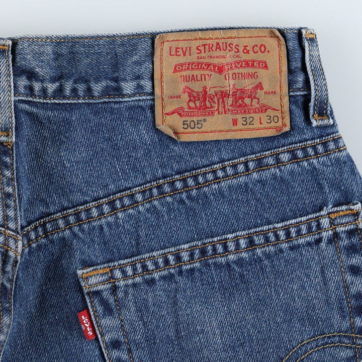 Levi's 505 REGULAR FIT tapered denim pants for men, size w31 cotton blue type Vintage Second Hand