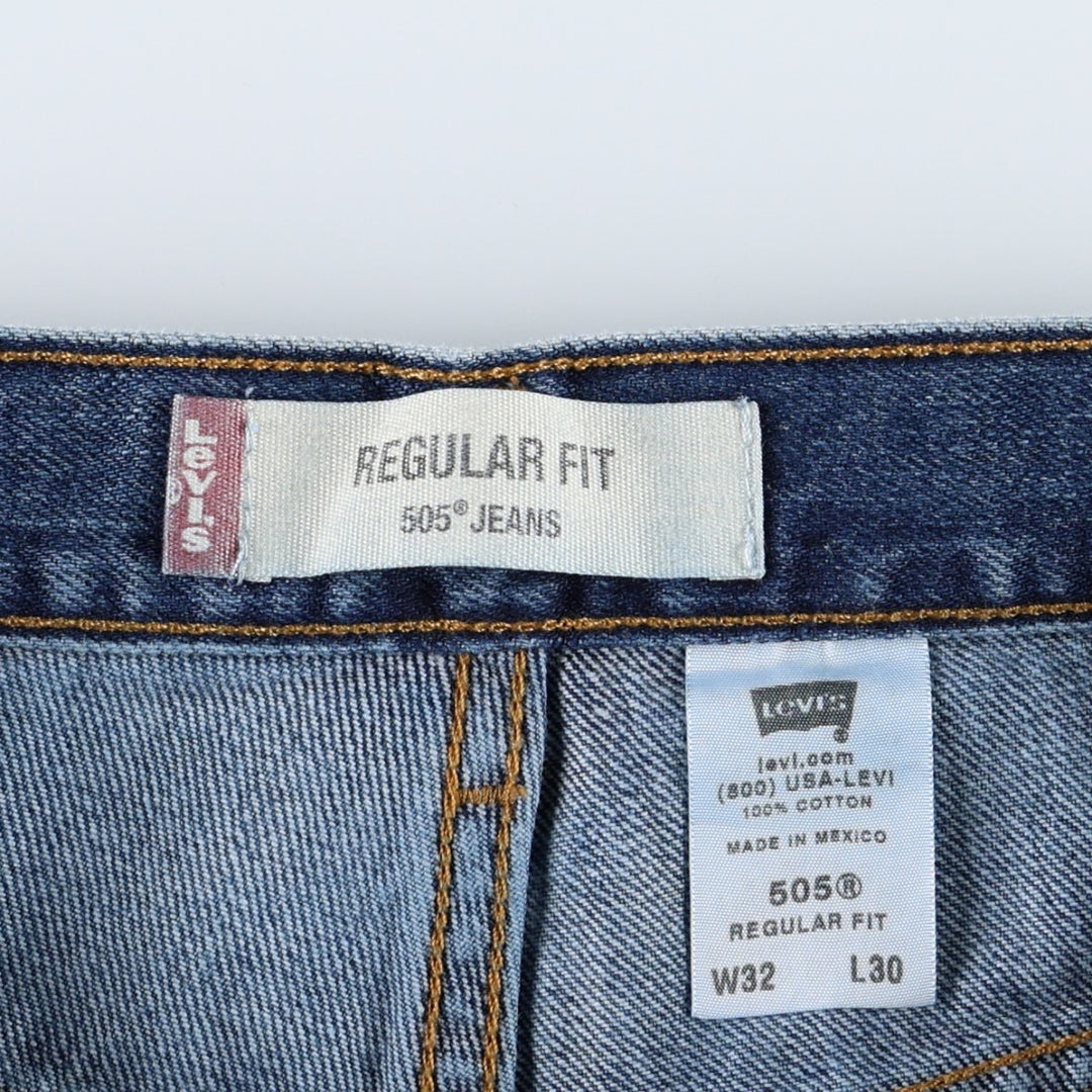 Levi's 505 REGULAR FIT tapered denim pants for men, size w31 cotton blue type Vintage Second Hand