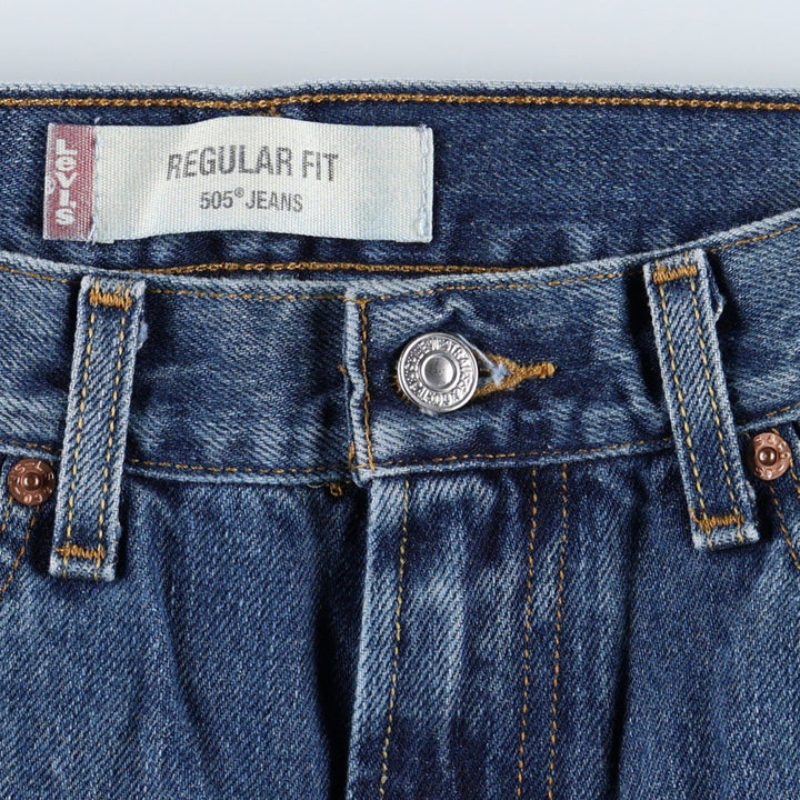 Levi's 505 REGULAR FIT tapered denim pants for men, size w31 cotton blue type Vintage Second Hand