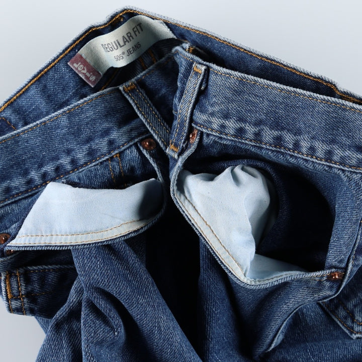 Levi's 505 REGULAR FIT tapered denim pants for men, size w31 cotton blue type Vintage Second Hand