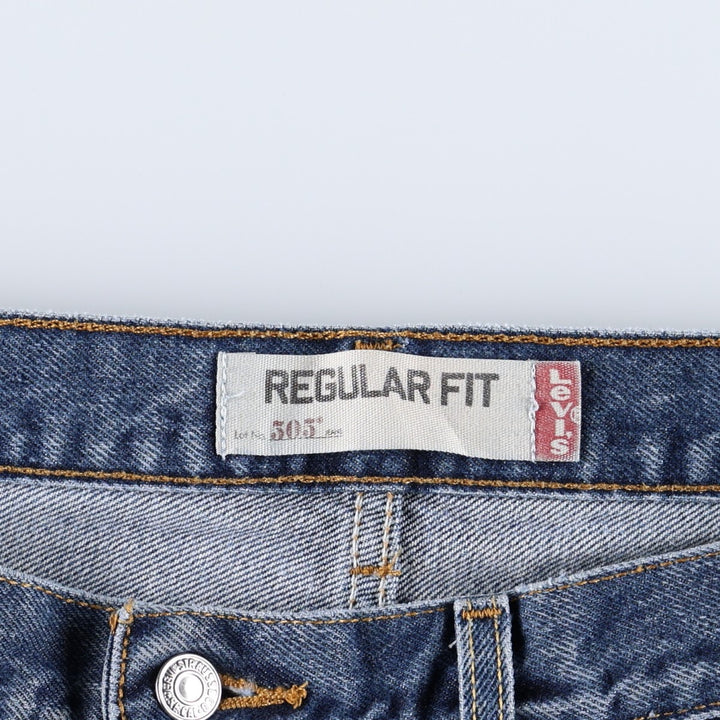 Levi's 505 REGULAR FIT tapered denim pants for men, size w35 cotton blue type Vintage Second Hand