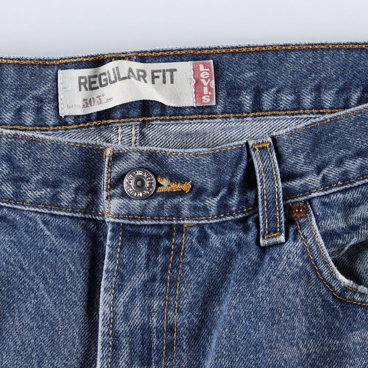 Levi's 505 REGULAR FIT tapered denim pants for men, size w35 cotton blue type Vintage Second Hand
