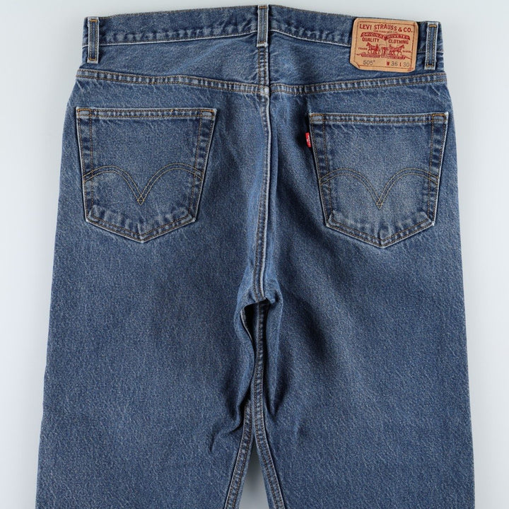 Levi's 505 REGULAR FIT tapered denim pants for men, size w35 cotton blue type Vintage Second Hand