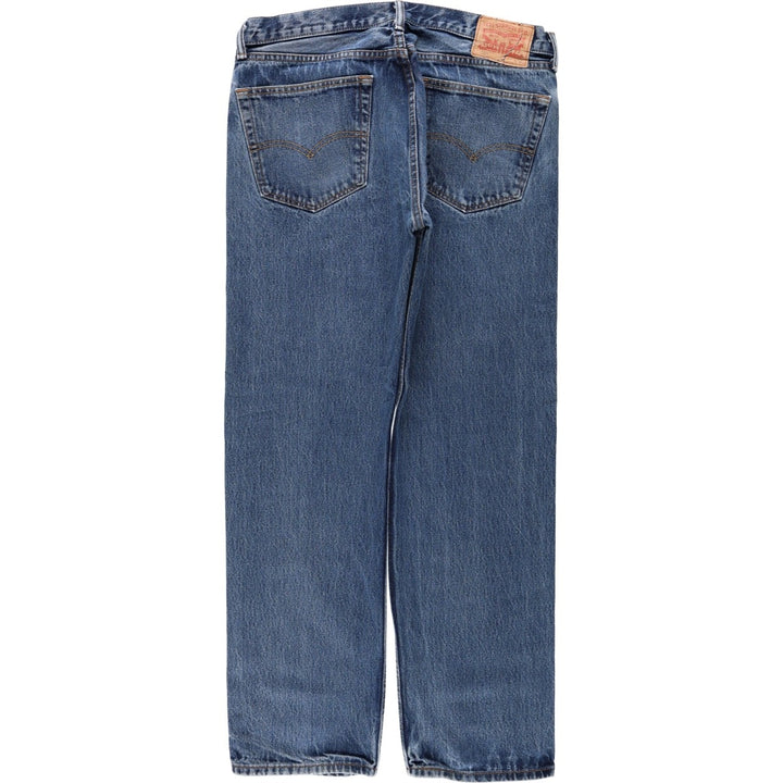 Levi's 505 tapered denim pants for men, size w37 cotton blue type Vintage Second Hand