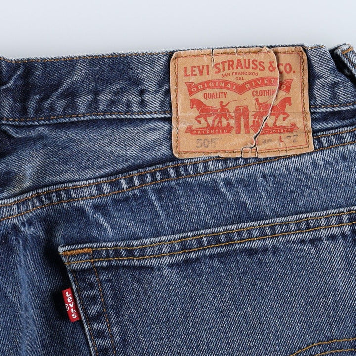 Levi's 505 tapered denim pants for men, size w37 cotton blue type Vintage Second Hand