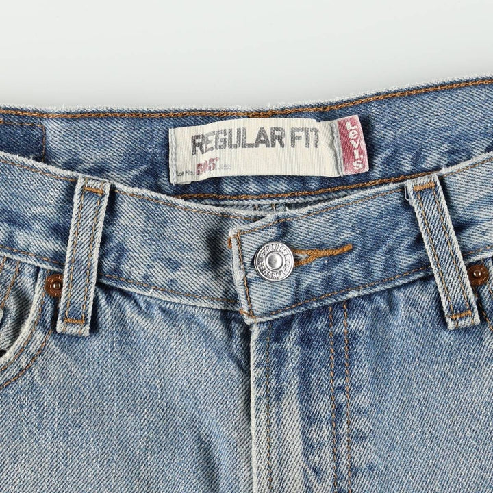 Levi's 505 REGULAR FIT tapered denim pants for men, size w32 cotton blue type Vintage Second Hand