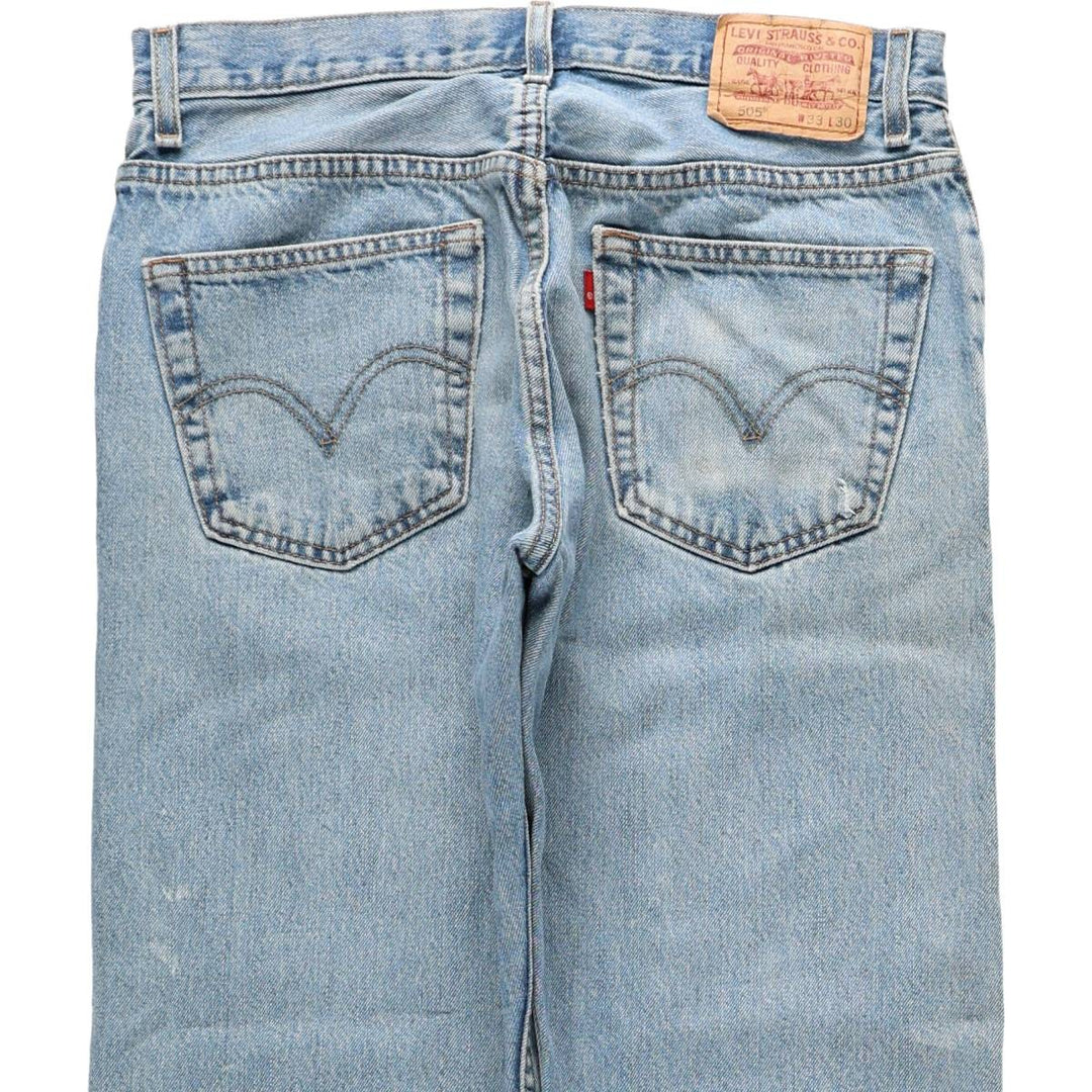 Levi's 505 REGULAR FIT tapered denim pants for men, size w32 cotton blue type Vintage Second Hand