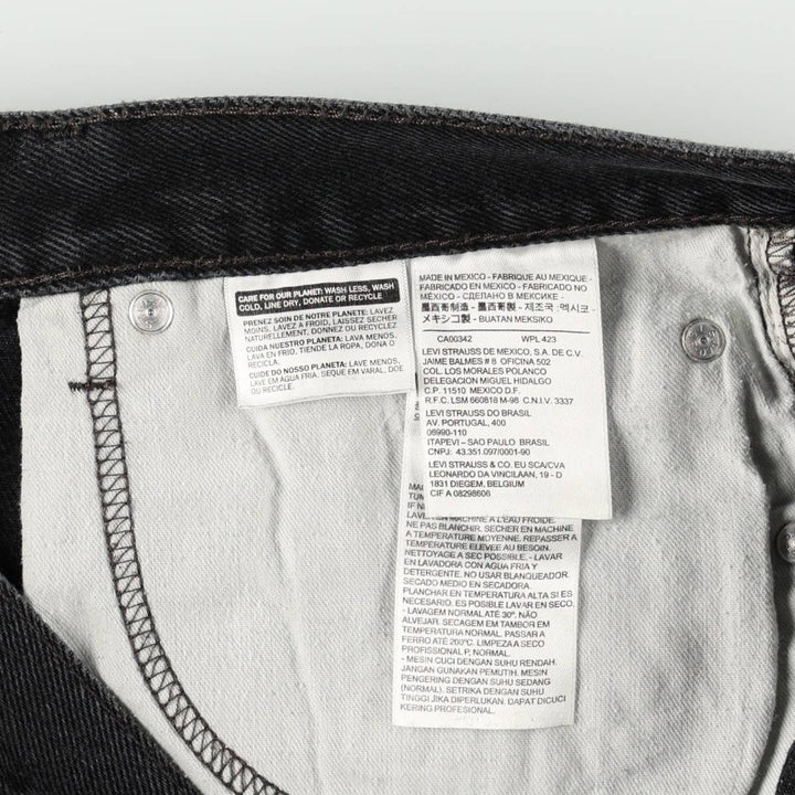 Levi's 505 Black Denim Tapered Denim Pants for Men, W36 cotton black type Vintage Second Hand