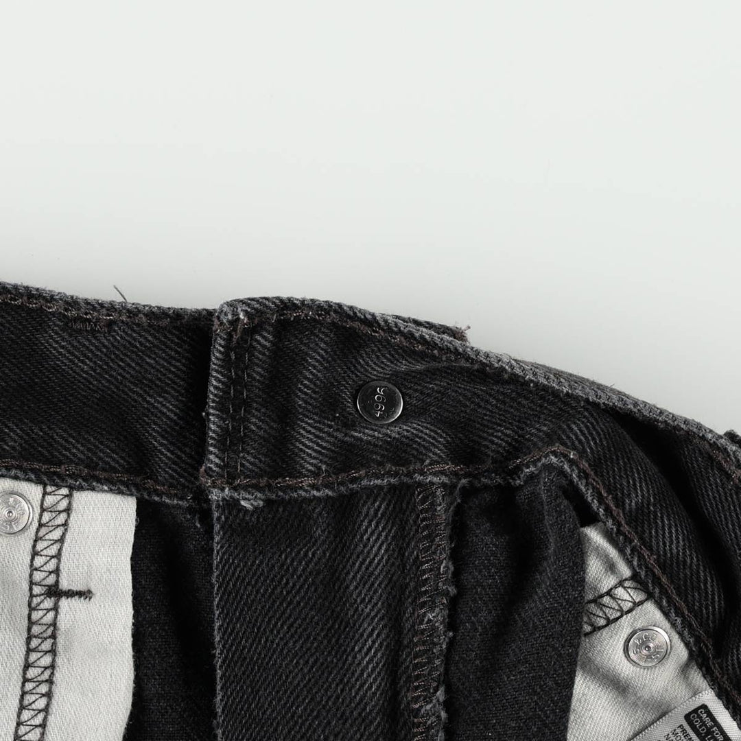Levi's 505 Black Denim Tapered Denim Pants for Men, W36 cotton black type Vintage Second Hand