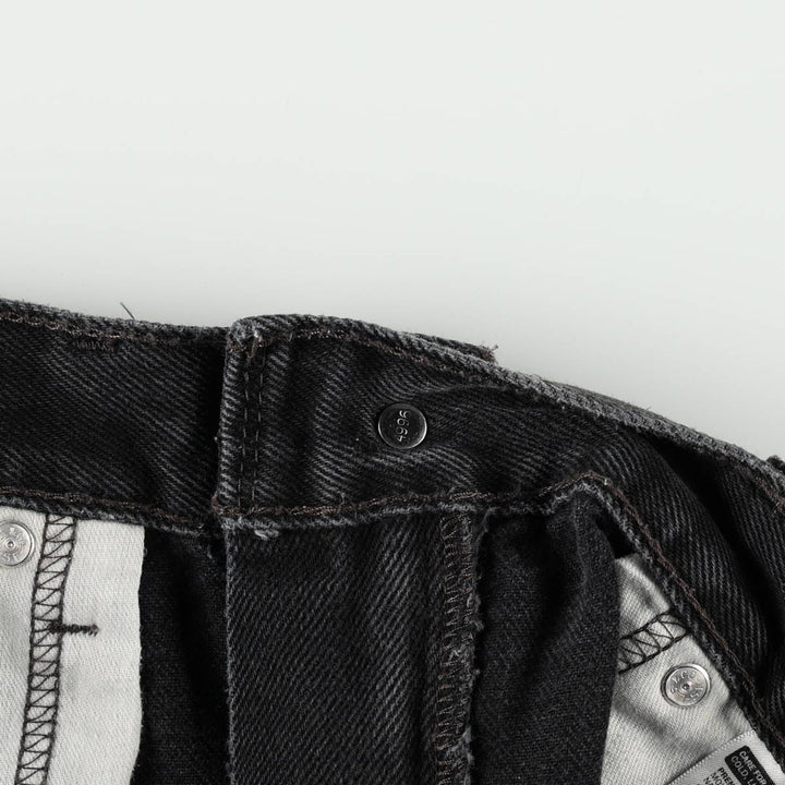 Levi's 505 Black Denim Tapered Denim Pants for Men, W36 cotton black type Vintage Second Hand