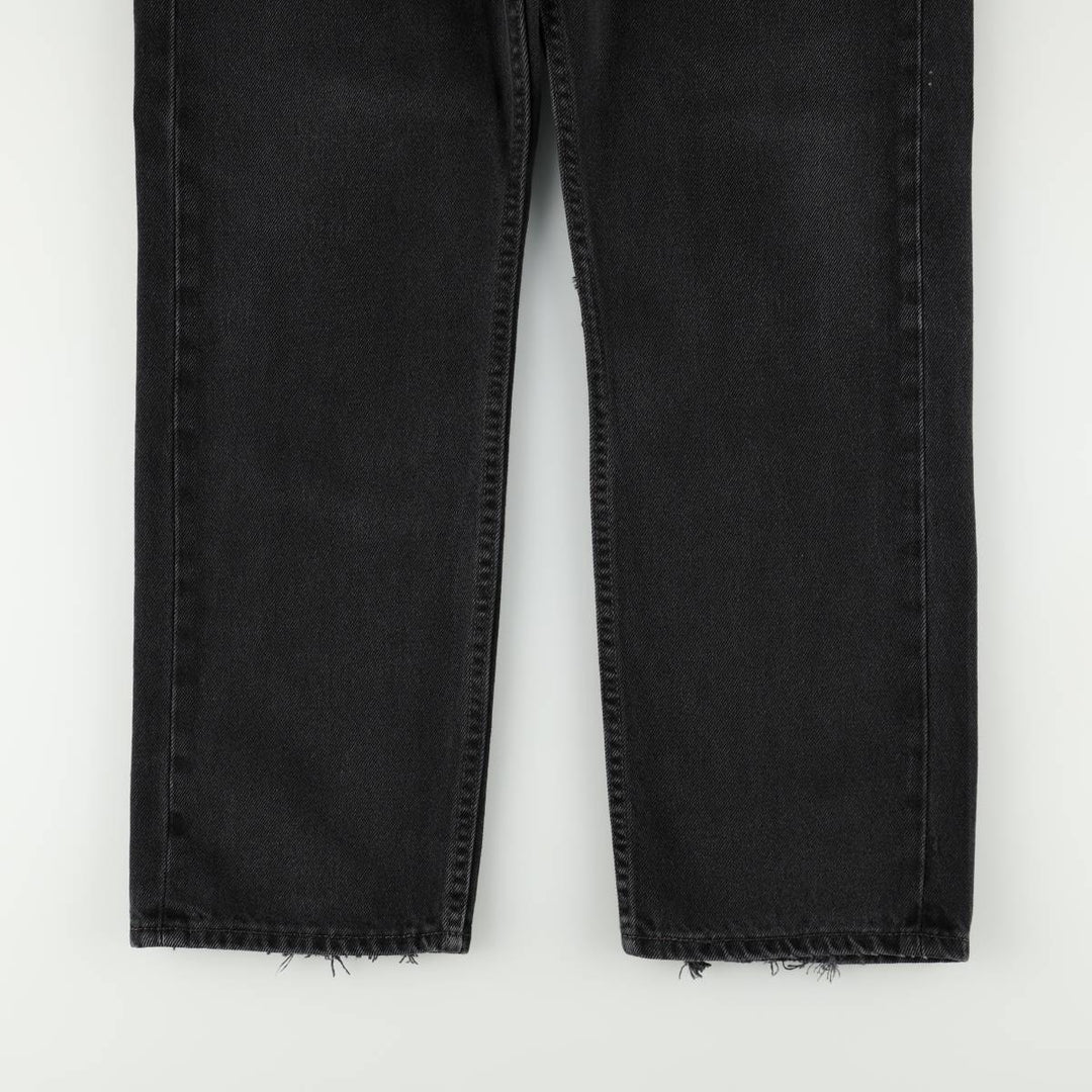 Levi's 505 Black Denim Tapered Denim Pants for Men, W36 cotton black type Vintage Second Hand