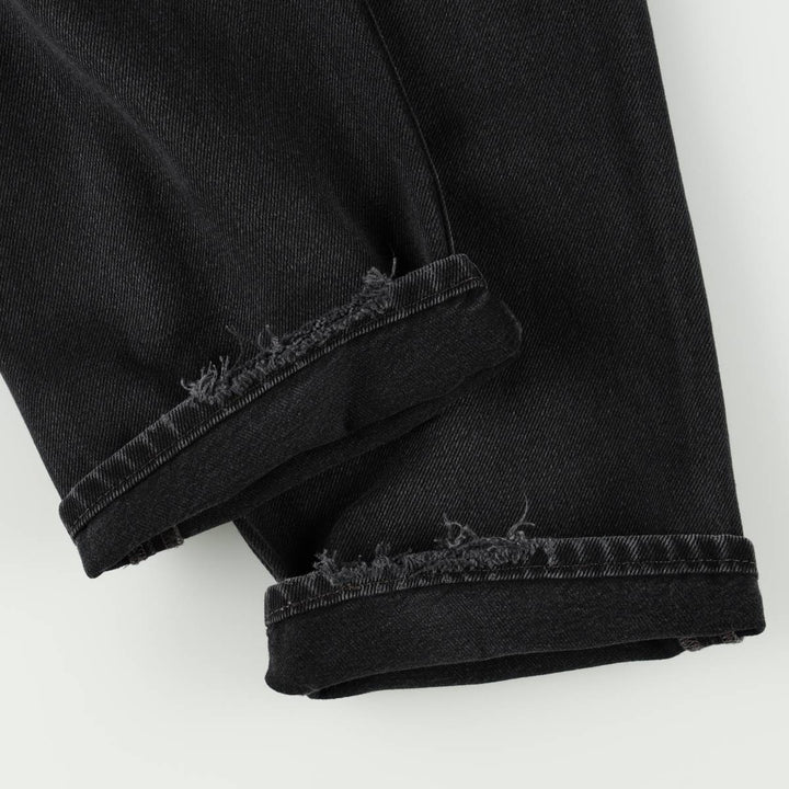 Levi's 505 Black Denim Tapered Denim Pants for Men, W36 cotton black type Vintage Second Hand