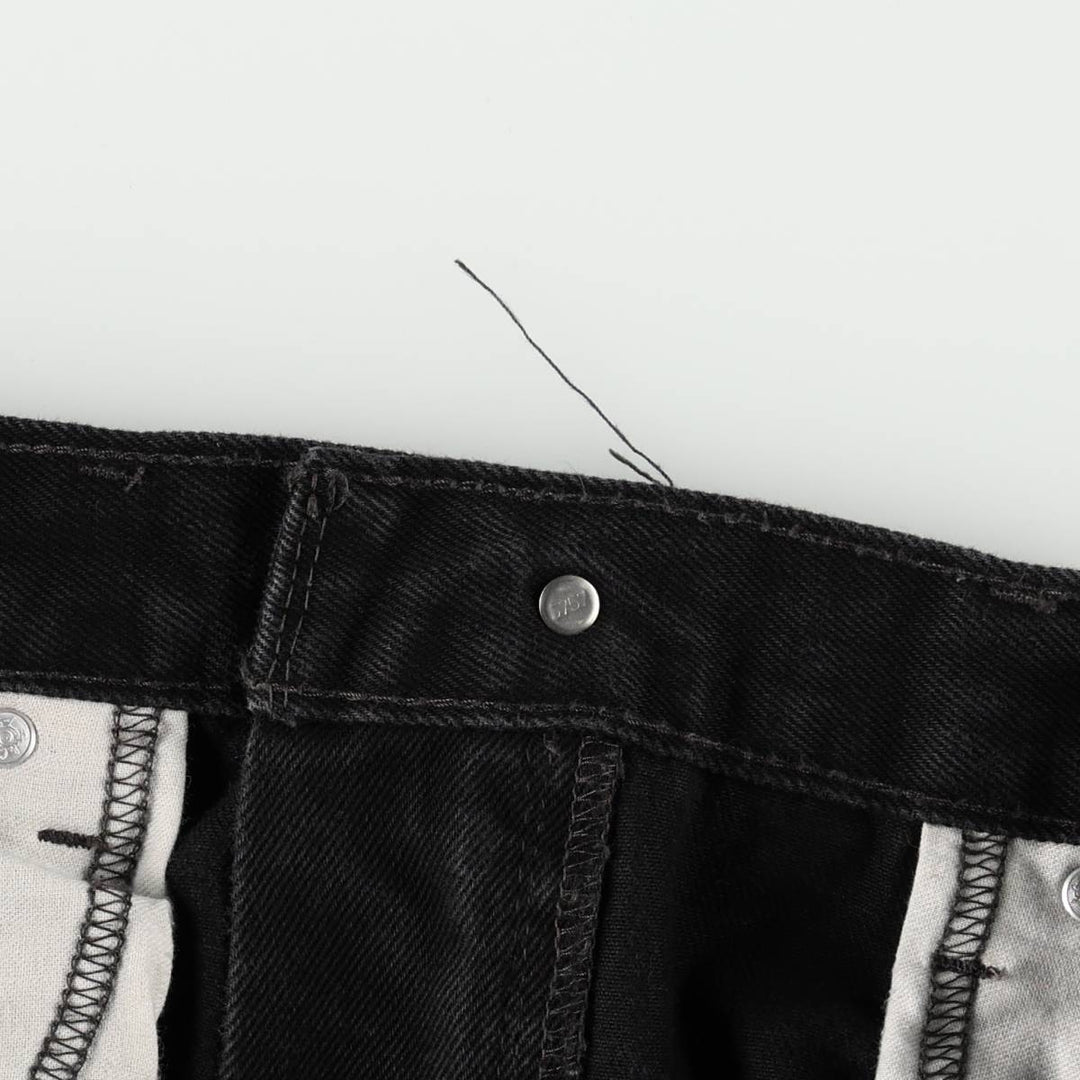 Levi's 505 Black Denim Tapered Denim Pants for Men, W36 cotton black type Vintage Second Hand