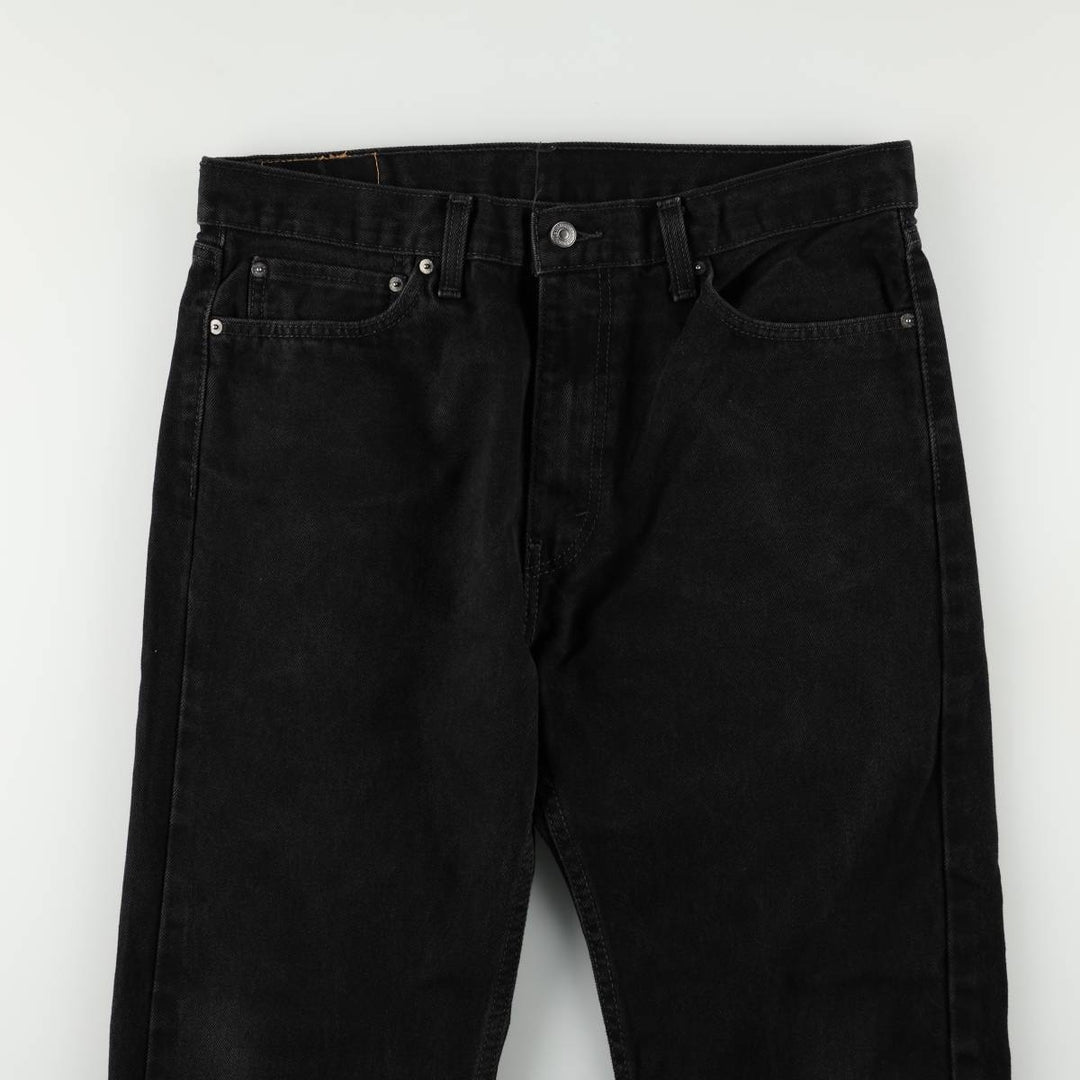 Levi's 505 Black Denim Tapered Denim Pants for Men, W36 cotton black type Vintage Second Hand