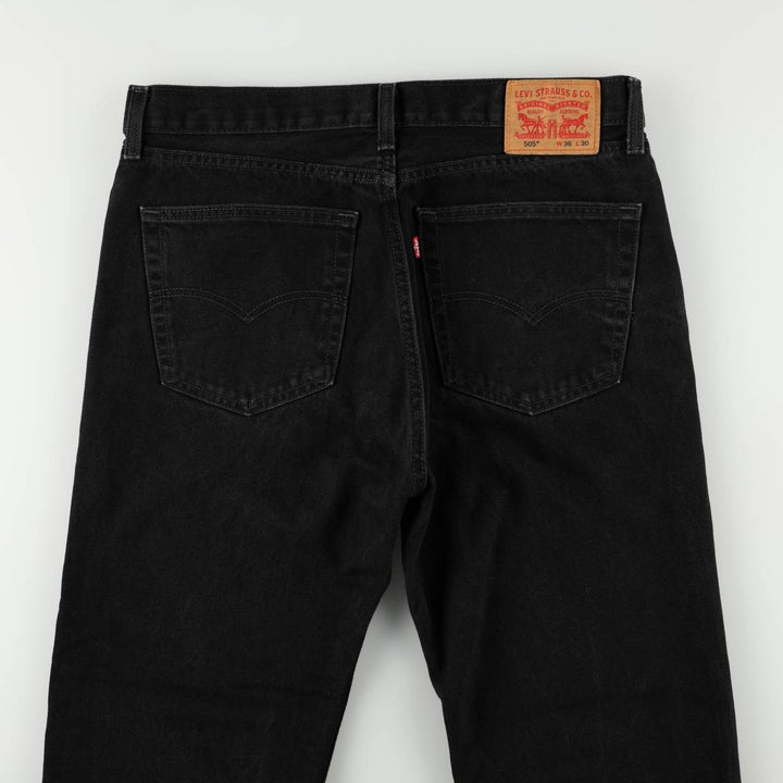Levi's 505 Black Denim Tapered Denim Pants for Men, W36 cotton black type Vintage Second Hand