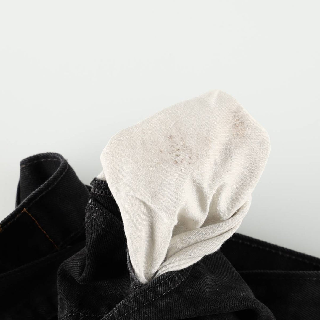 Levi's 505 Black Denim Tapered Denim Pants for Men, W36 cotton black type Vintage Second Hand