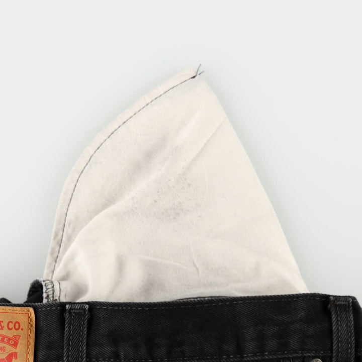 Levi's 505 Black Denim Tapered Denim Pants for Men, W36 cotton black type Vintage Second Hand