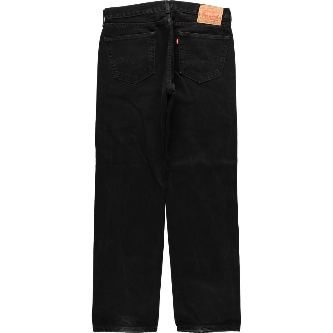 Levi's 505 Black Denim Tapered Denim Pants for Men, W34 equivalent cotton black type Vintage Second Hand