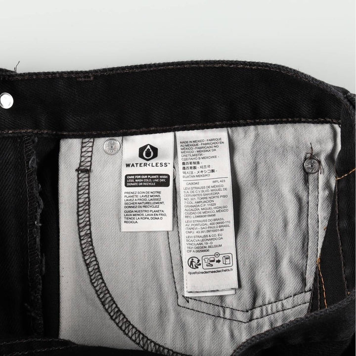 Levi's 505 Black Denim Tapered Denim Pants for Men, W34 equivalent cotton black type Vintage Second Hand