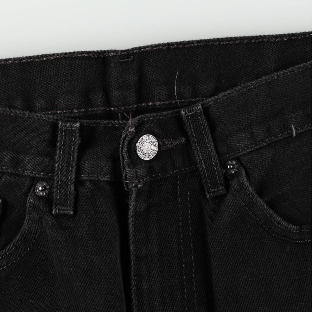Levi's 505 Black Denim Tapered Denim Pants for Men, W34 equivalent cotton black type Vintage Second Hand