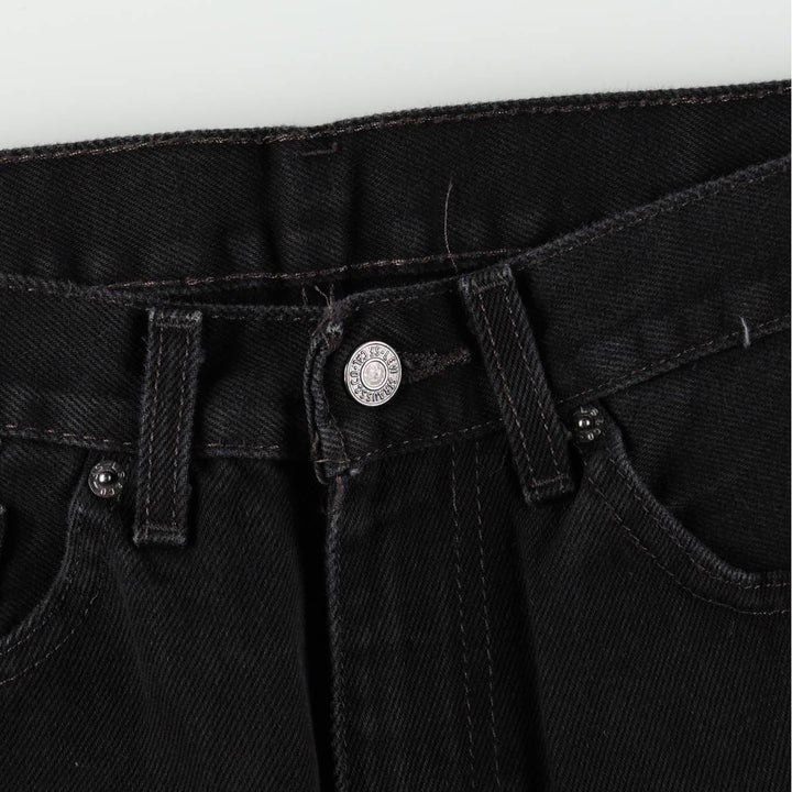 Levi's 505 Black Denim Tapered Denim Pants for Men, W34 equivalent cotton black type Vintage Second Hand