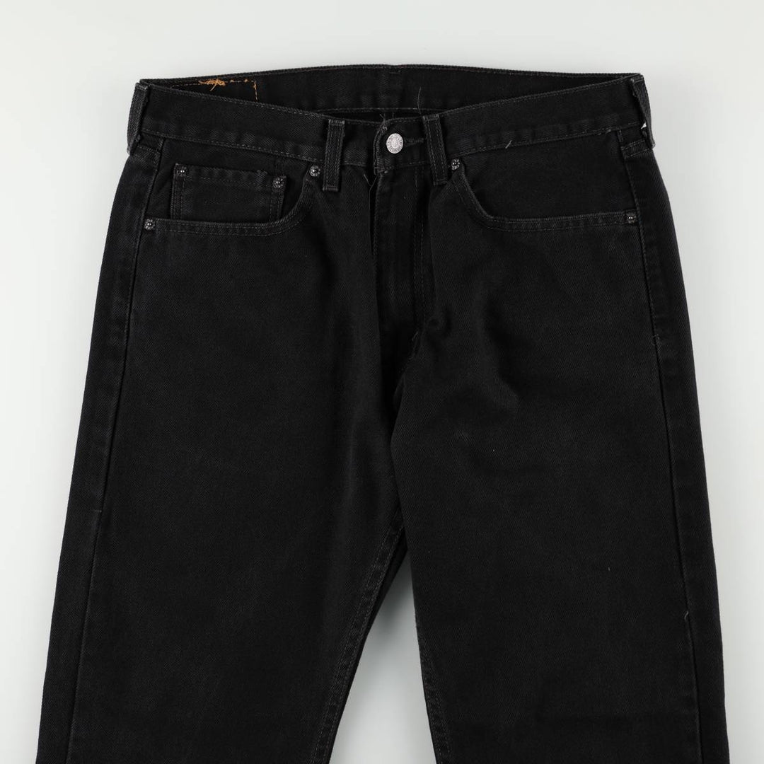 Levi's 505 Black Denim Tapered Denim Pants for Men, W34 equivalent cotton black type Vintage Second Hand