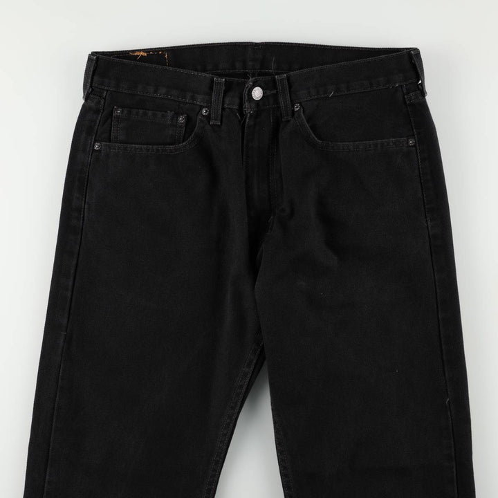 Levi's 505 Black Denim Tapered Denim Pants for Men, W34 equivalent cotton black type Vintage Second Hand