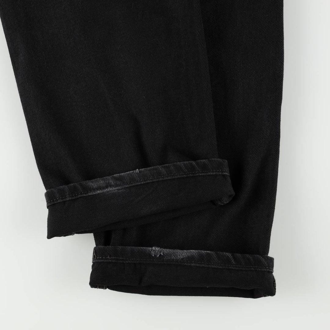 Levi's 505 Black Denim Tapered Denim Pants for Men, W34 equivalent cotton black type Vintage Second Hand