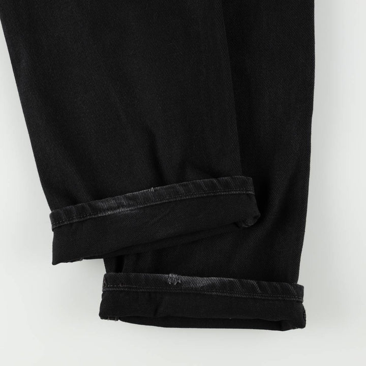 Levi's 505 Black Denim Tapered Denim Pants for Men, W34 equivalent cotton black type Vintage Second Hand