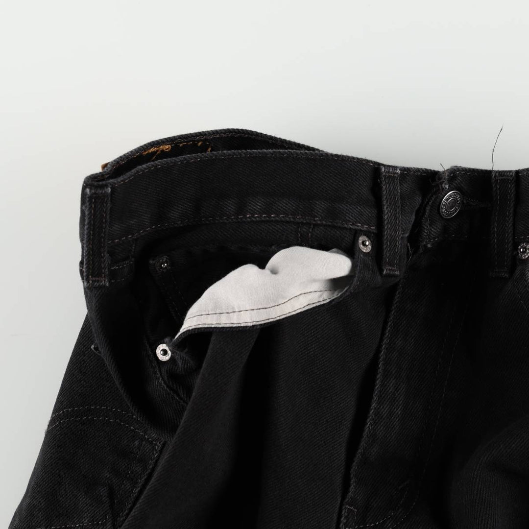 Levi's 505 Black Denim Tapered Denim Pants for Men, W34 equivalent cotton black type Vintage Second Hand