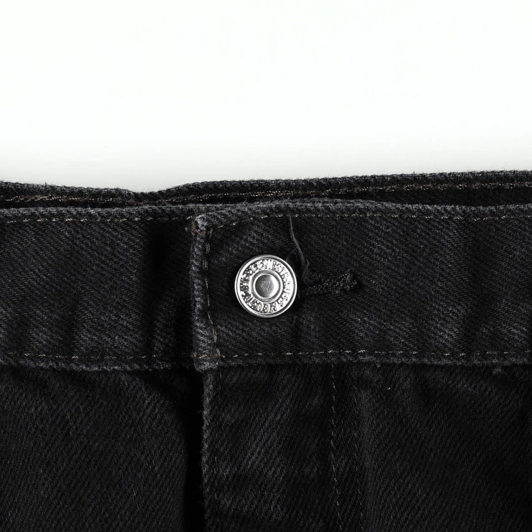 Levi's 505 Straight Fit Tapered Denim Pants, Black, Men's, Size 35 cotton black type Vintage Second Hand