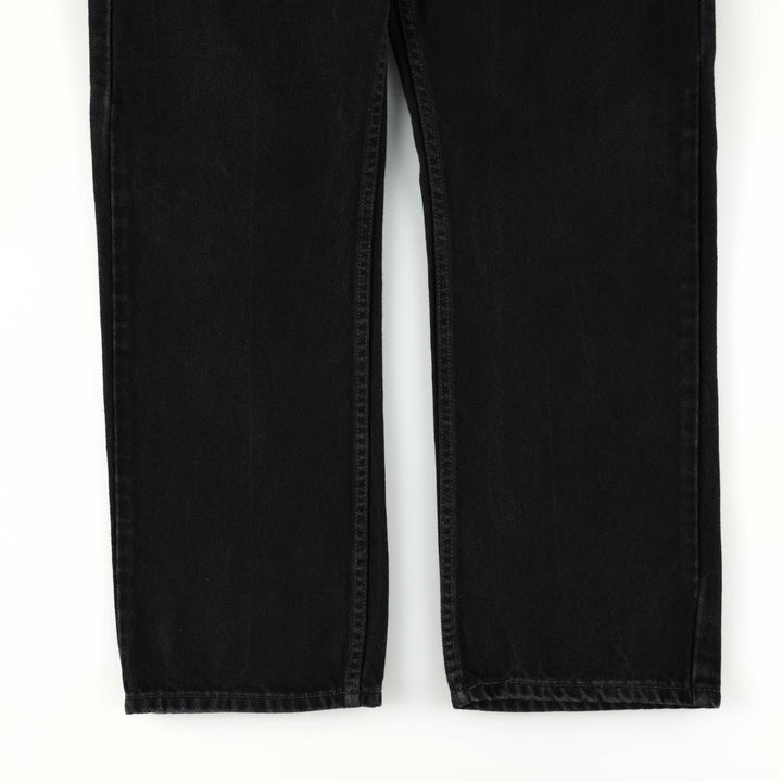 Levi's 505 Straight Fit Tapered Denim Pants, Black, Men's, Size 35 cotton black type Vintage Second Hand