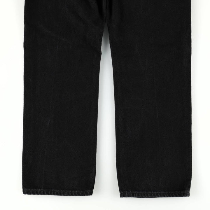 Levi's 505 Straight Fit Tapered Denim Pants, Black, Men's, Size 35 cotton black type Vintage Second Hand