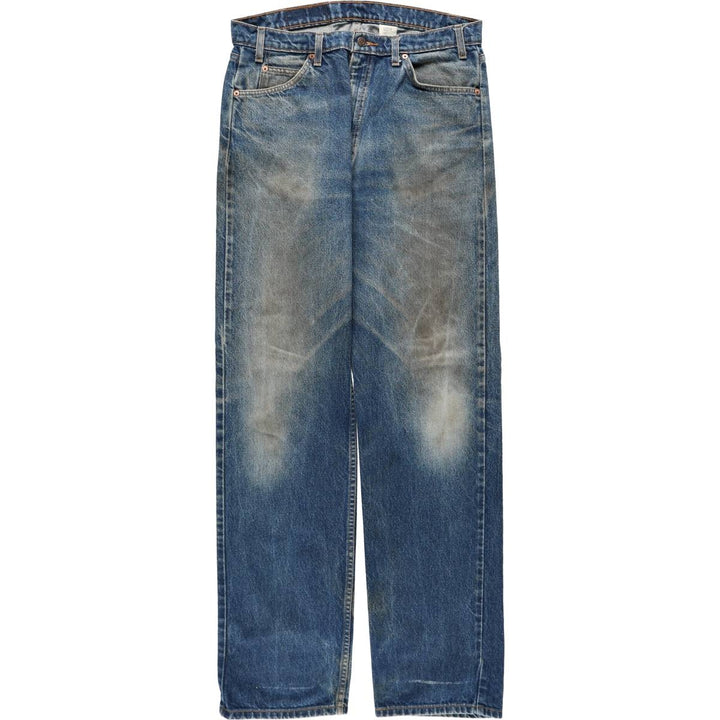 1990'S Levi's 505 Regular Fit Straight Leg Orange Tab Tapered Denim Pants, Men's Size W35 (approx.) cotton blue type Vintage Second Hand