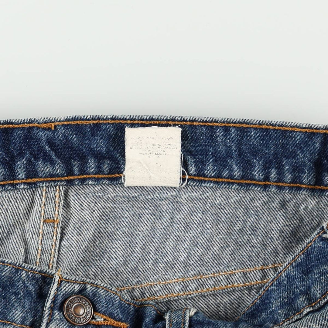 1990'S Levi's 505 Regular Fit Straight Leg Orange Tab Tapered Denim Pants, Men's Size W35 (approx.) cotton blue type Vintage Second Hand