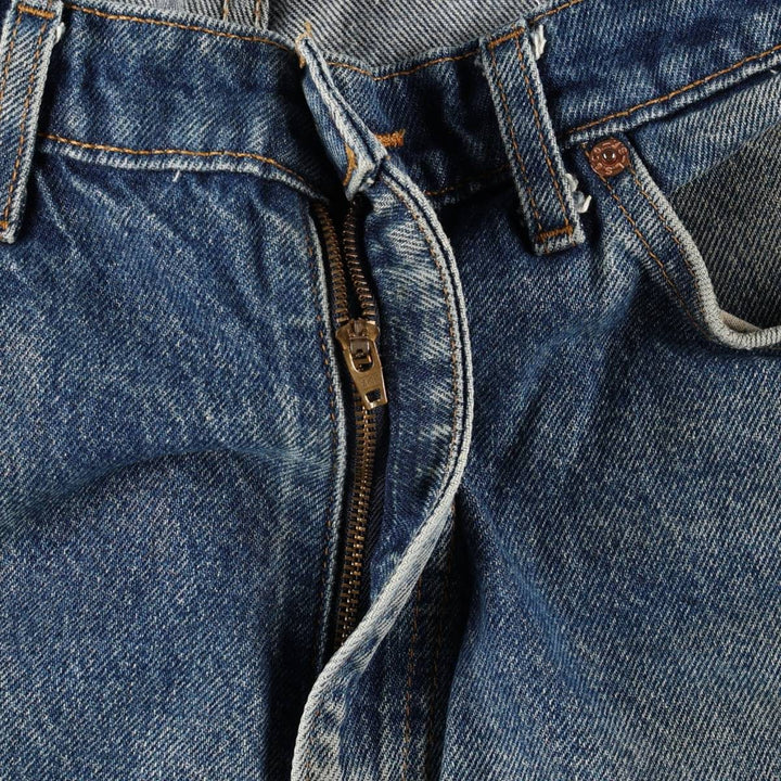 1990'S Levi's 505 Regular Fit Straight Leg Orange Tab Tapered Denim Pants, Men's Size W35 (approx.) cotton blue type Vintage Second Hand