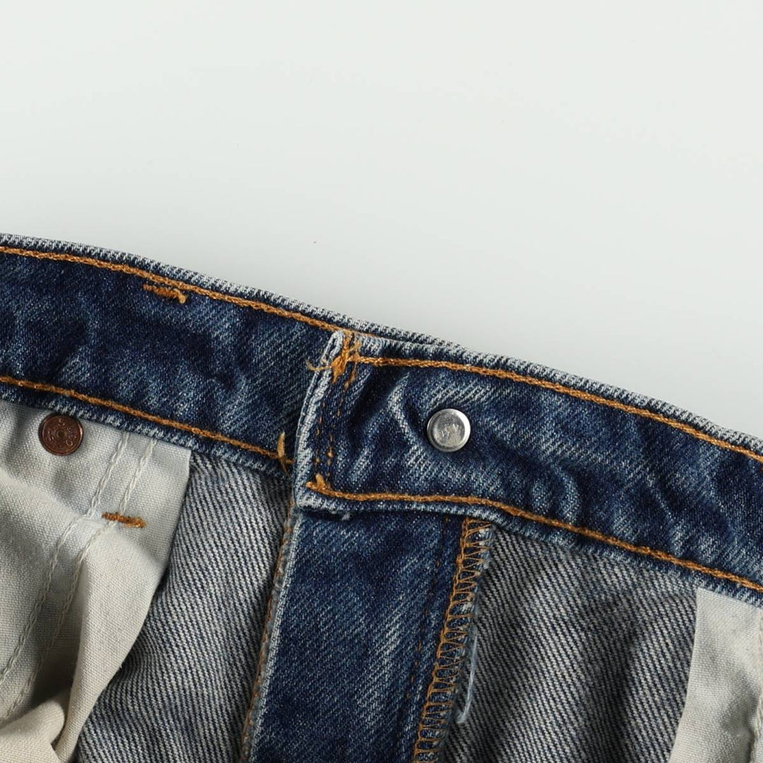 1990'S Levi's 505 Regular Fit Straight Leg Orange Tab Tapered Denim Pants, Men's Size W35 (approx.) cotton blue type Vintage Second Hand