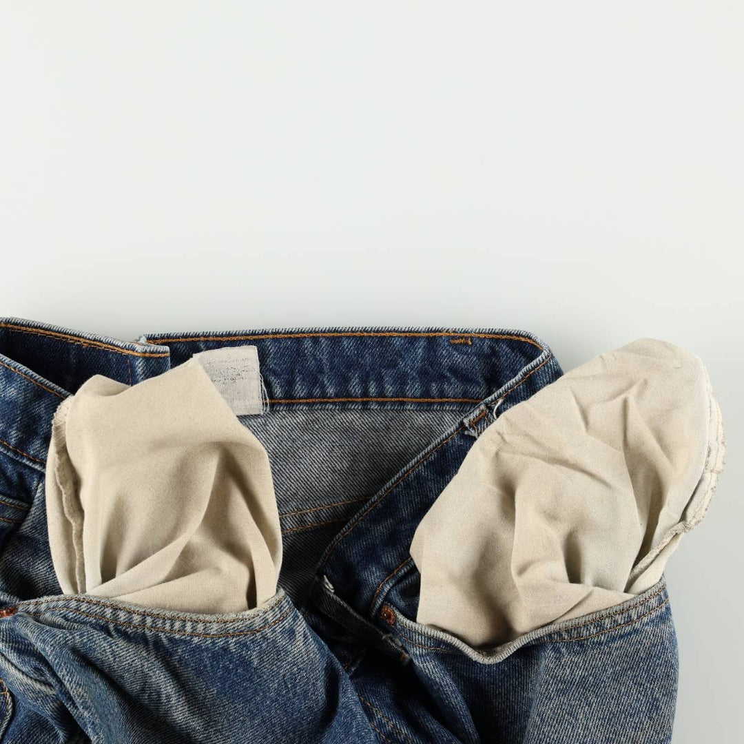 1990'S Levi's 505 Regular Fit Straight Leg Orange Tab Tapered Denim Pants, Men's Size W35 (approx.) cotton blue type Vintage Second Hand