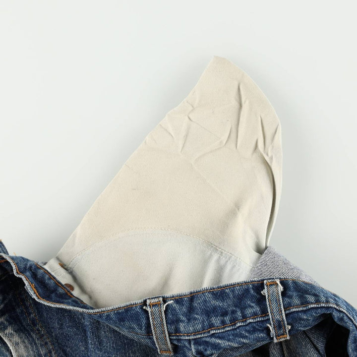 1990'S Levi's 505 Regular Fit Straight Leg Orange Tab Tapered Denim Pants, Men's Size W35 (approx.) cotton blue type Vintage Second Hand