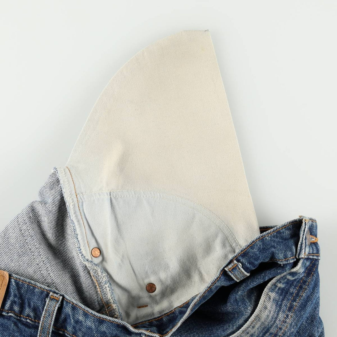1990'S Levi's 505 Regular Fit Straight Leg Orange Tab Tapered Denim Pants, Men's Size W35 (approx.) cotton blue type Vintage Second Hand