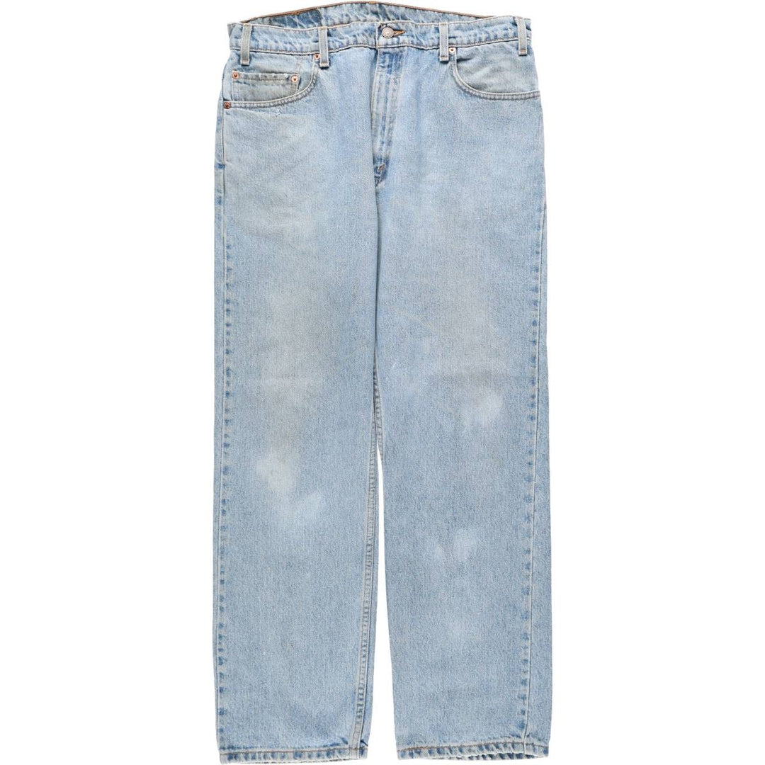90'S Levi's 505 REGULAR FIT STRAIGHT LEG tapered denim pants for men, w35 equivalent, vintage cotton blue type Vintage Second Hand