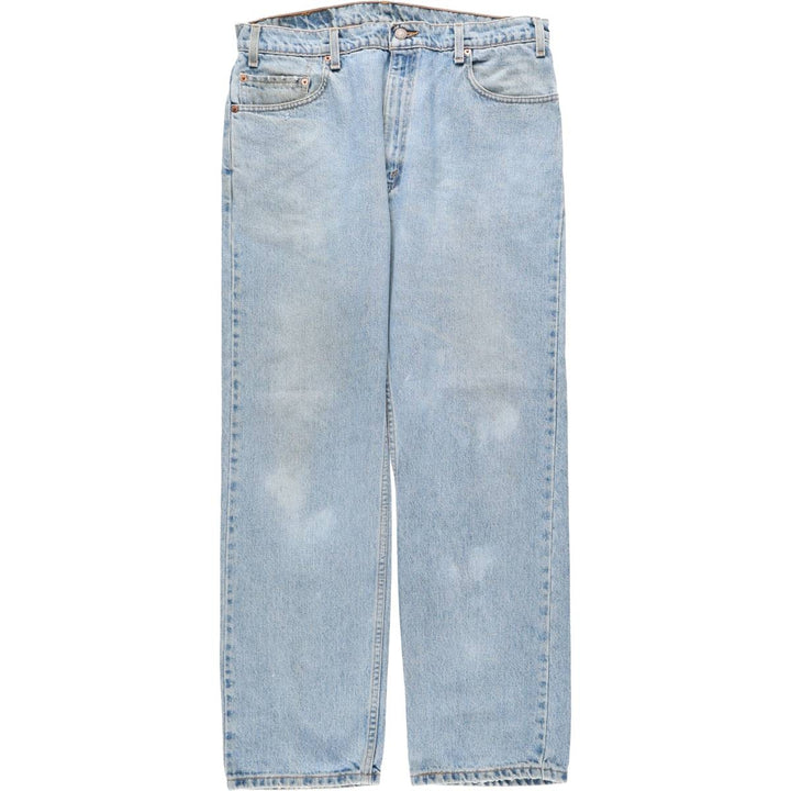 90'S Levi's 505 REGULAR FIT STRAIGHT LEG tapered denim pants for men, w35 equivalent, vintage cotton blue type Vintage Second Hand