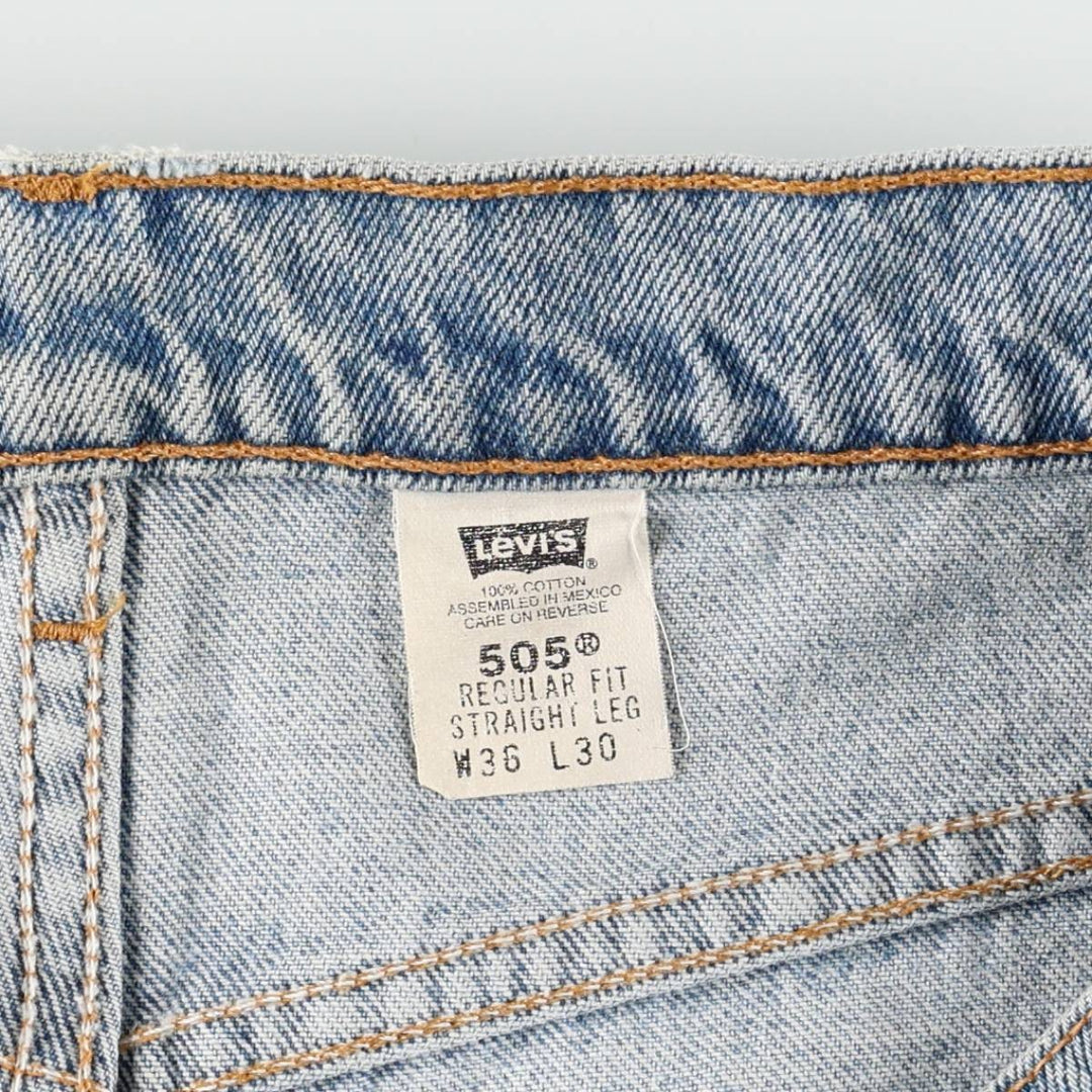 90'S Levi's 505 REGULAR FIT STRAIGHT LEG tapered denim pants for men, w35 equivalent, vintage cotton blue type Vintage Second Hand